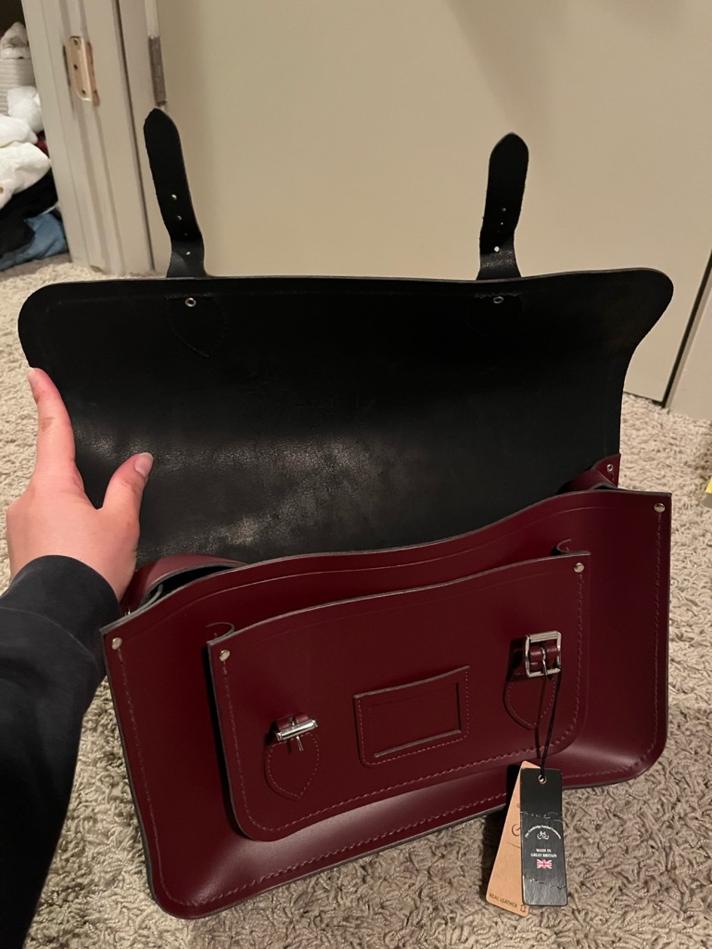 The Cambridge Satchel Company Burgundy Leather Satchel – Made in England - Picture 10 of 15